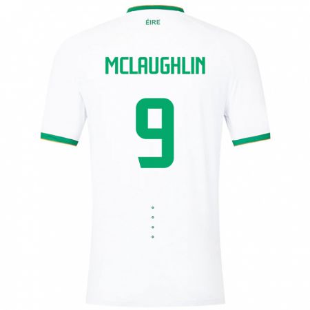 Kandiny Homme Maillot Irlande Erin Mclaughlin #9 Blanc Tenues Extérieur 24-26 T-Shirt
