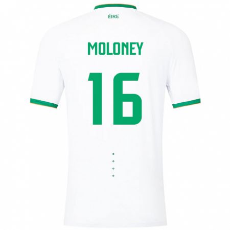 Kandiny Homme Maillot Irlande Grace Moloney #16 Blanc Tenues Extérieur 24-26 T-Shirt