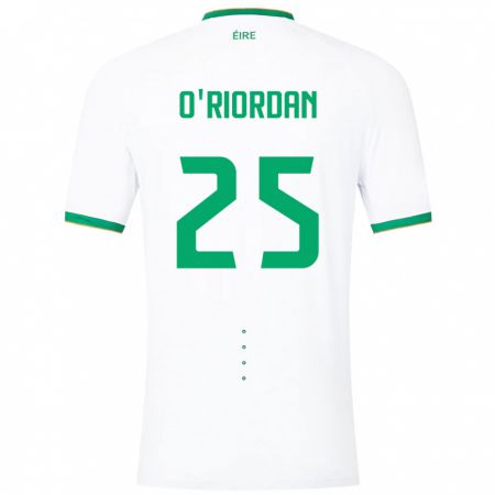 Kandiny Homme Maillot Irlande Claire O'riordan #25 Blanc Tenues Extérieur 24-26 T-Shirt
