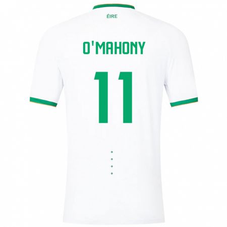 Kandiny Homme Maillot Irlande Éabha O'mahony #11 Blanc Tenues Extérieur 24-26 T-Shirt