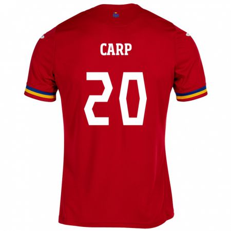 Kandiny Homme Maillot Roumanie Cristina Carp #20 Rouge Tenues Extérieur 24-26 T-Shirt