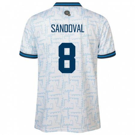 Kandiny Homme Maillot Salvador Emerson Sandoval #8 Blanc Tenues Extérieur 24-26 T-Shirt