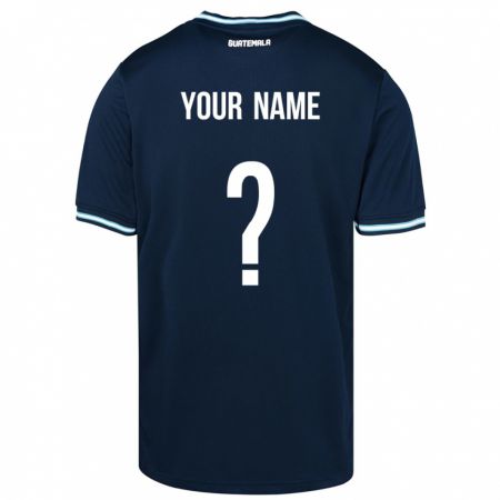 Kandiny Homme Maillot Guatemala Votre Nom #0 Bleu Tenues Extérieur 24-26 T-Shirt