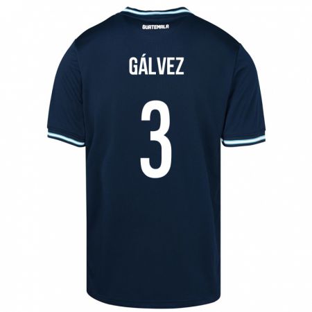 Kandiny Homme Maillot Guatemala Fredy Gálvez #3 Bleu Tenues Extérieur 24-26 T-Shirt