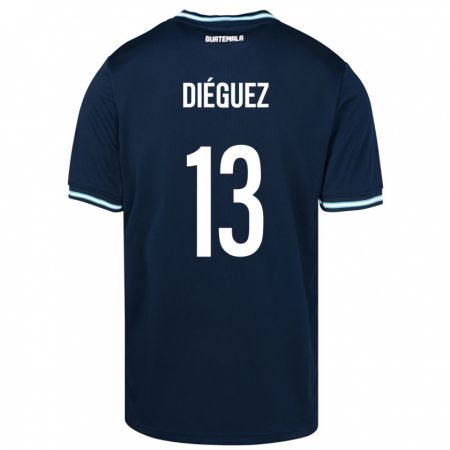 Kandiny Homme Maillot Guatemala Jonathan Diéguez #13 Bleu Tenues Extérieur 24-26 T-Shirt