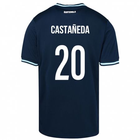 Kandiny Homme Maillot Guatemala Brayam Castañeda #20 Bleu Tenues Extérieur 24-26 T-Shirt