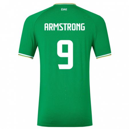 Kandiny Femme Maillot Irlande Sinclair Armstrong #9 Vert Tenues Domicile 24-26 T-Shirt