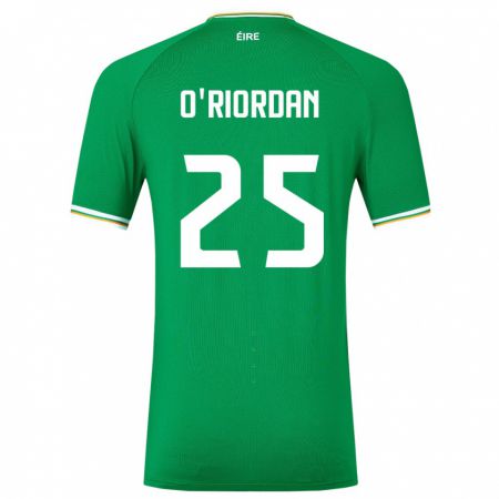 Kandiny Femme Maillot Irlande Claire O'riordan #25 Vert Tenues Domicile 24-26 T-Shirt
