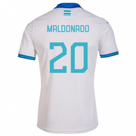 Kandiny Femme Maillot Honduras Alessandro Maldonado #20 Blanc Tenues Domicile 24-26 T-Shirt