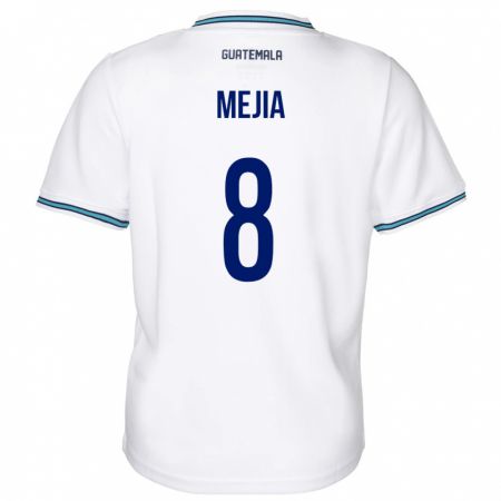 Kandiny Femme Maillot Guatemala Robert Mejia #8 Blanc Tenues Domicile 24-26 T-Shirt