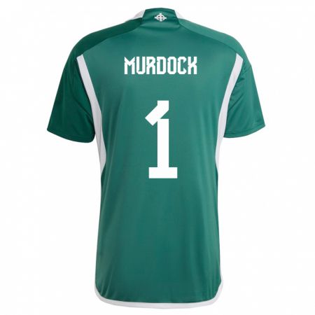 Kandiny Femme Maillot Irlande Du Nord Will Murdock #1 Vert Tenues Domicile 24-26 T-Shirt