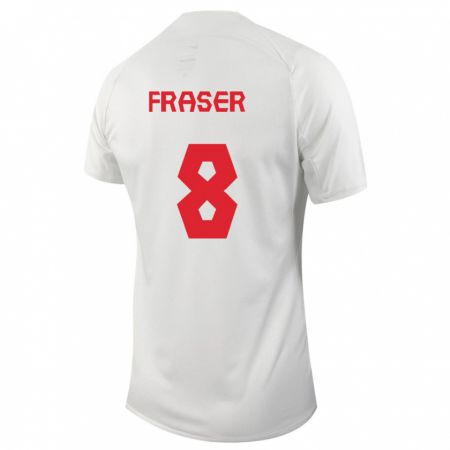 Kandiny Femme Maillot Canada Liam Fraser #8 Blanc Tenues Extérieur 24-26 T-Shirt