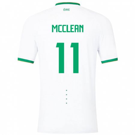 Kandiny Femme Maillot Irlande James Mcclean #11 Blanc Tenues Extérieur 24-26 T-Shirt