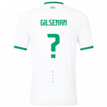 Kandiny Femme Maillot Irlande Zak Gilsenan #0 Blanc Tenues Extérieur 24-26 T-Shirt