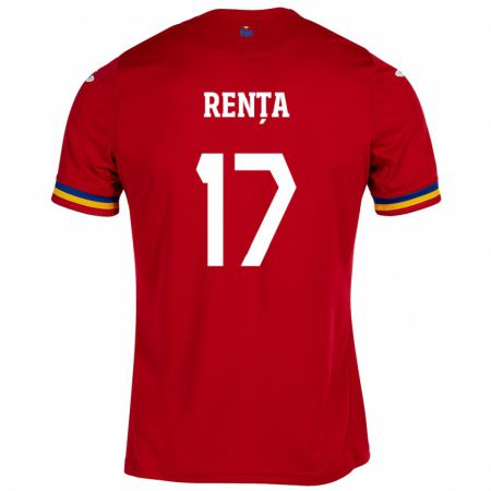 Kandiny Femme Maillot Roumanie Denis Rența #17 Rouge Tenues Extérieur 24-26 T-Shirt