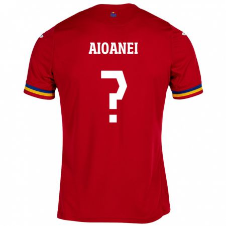 Kandiny Femme Maillot Roumanie Mario Aioanei #0 Rouge Tenues Extérieur 24-26 T-Shirt