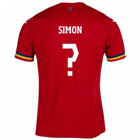 Kandiny Femme Maillot Roumanie Mate Simon #0 Rouge Tenues Extérieur 24-26 T-Shirt