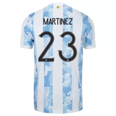 Homme Équipe d'Argentine de football Maillot Emiliano Martinez #23 Tenues Domicile Bleu Blanc 2021