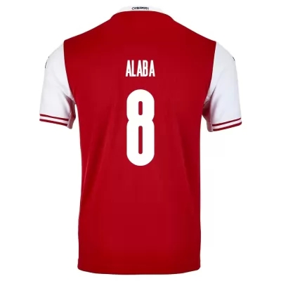 Femme Équipe d'Autriche de football Maillot David Alaba #8 Tenues Domicile Rouge 2021