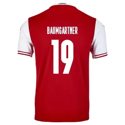 Femme Équipe d'Autriche de football Maillot Christoph Baumgartner #19 Tenues Domicile Rouge 2021