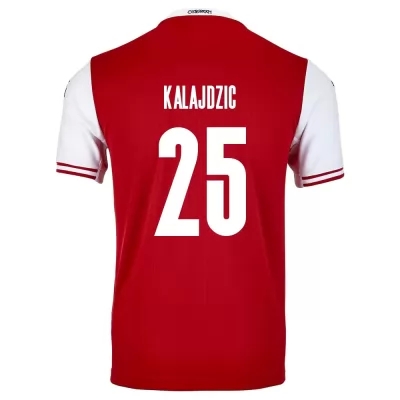 Femme Équipe D'autriche De Football Maillot Sasa Kalajdzic #25 Tenues Domicile Rouge 2021