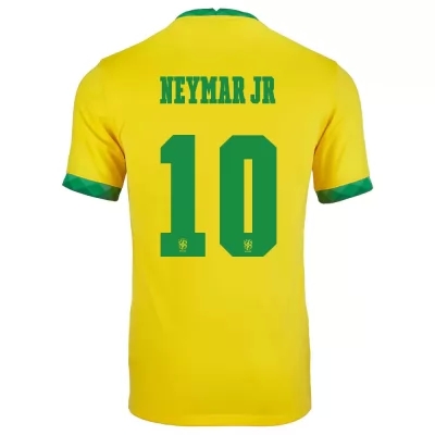 Femme Équipe du Brésil de football Maillot Neymar #10 Tenues Domicile Jaune 2021