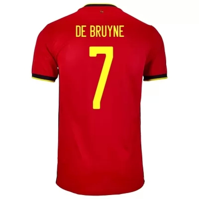 Femme Équipe De Belgique De Football Maillot Kevin De Bruyne #7 Tenues Domicile Rouge 2021