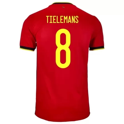 Femme Équipe de Belgique de football Maillot Youri Tielemans #8 Tenues Domicile Rouge 2021