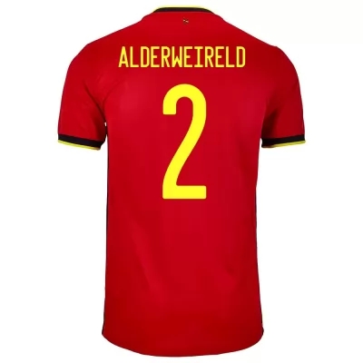 Femme Équipe de Belgique de football Maillot Toby Alderweireld #2 Tenues Domicile Rouge 2021