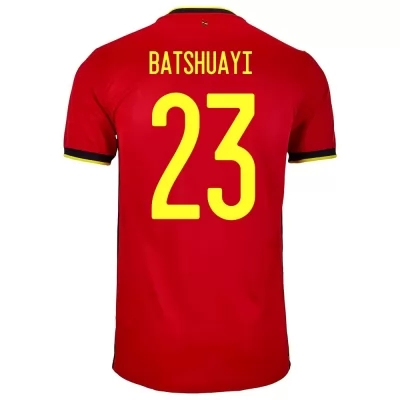 Enfant Équipe De Belgique De Football Maillot Michy Batshuayi #23 Tenues Domicile Rouge 2021
