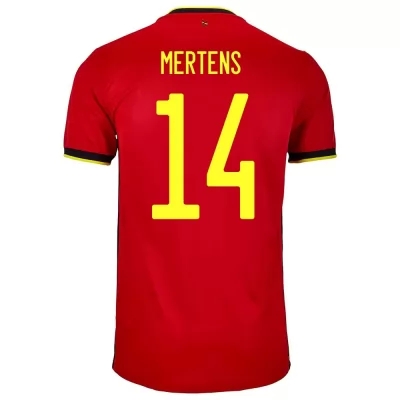 Femme Équipe de Belgique de football Maillot Dries Mertens #14 Tenues Domicile Rouge 2021