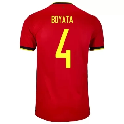 Femme Équipe de Belgique de football Maillot Dedryck Boyata #4 Tenues Domicile Rouge 2021