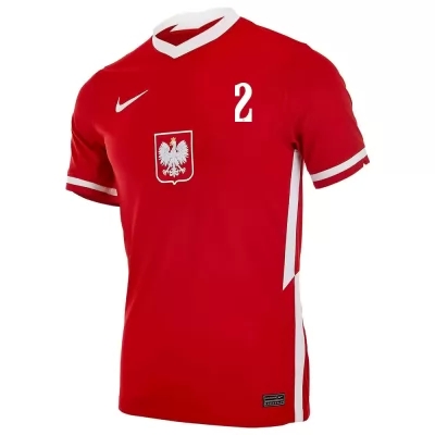 Enfant Équipe De Pologne De Football Maillot Kamil Piatkowski #2 Tenues Domicile Rouge 2021