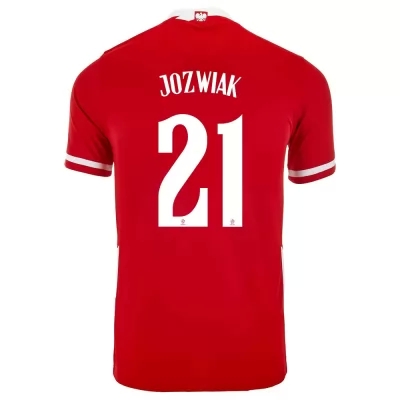 Enfant Équipe De Pologne De Football Maillot Kamil Jozwiak #21 Tenues Domicile Rouge 2021