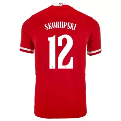 Enfant Équipe De Pologne De Football Maillot Lukasz Skorupski #12 Tenues Domicile Rouge 2021