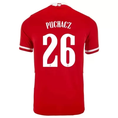 Enfant Équipe De Pologne De Football Maillot Tymoteusz Puchacz #26 Tenues Domicile Rouge 2021