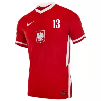 Enfant Équipe De Pologne De Football Maillot Maciej Rybus #13 Tenues Domicile Rouge 2021
