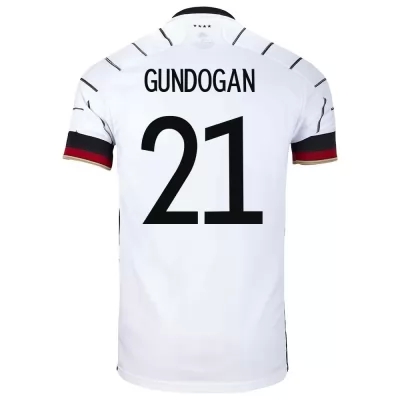 Femme Équipe d'Allemagne de football Maillot Ilkay Gundogan #21 Tenues Domicile Blanc 2021