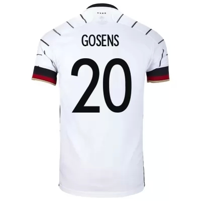 Homme Équipe d'Allemagne de football Maillot Robin Gosens #20 Tenues Domicile Blanc 2021