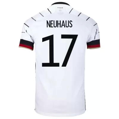 Femme Équipe d'Allemagne de football Maillot Florian Neuhaus #17 Tenues Domicile Blanc 2021
