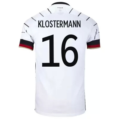 Femme Équipe d'Allemagne de football Maillot Lukas Klostermann #16 Tenues Domicile Blanc 2021