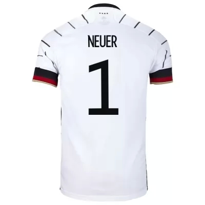 Enfant Équipe d'Allemagne de football Maillot Manuel Neuer #1 Tenues Domicile Blanc 2021