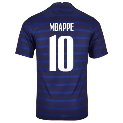 Femme Équipe de France de football Maillot Kylian Mbappe #10 Tenues Domicile Bleu Foncé 2021