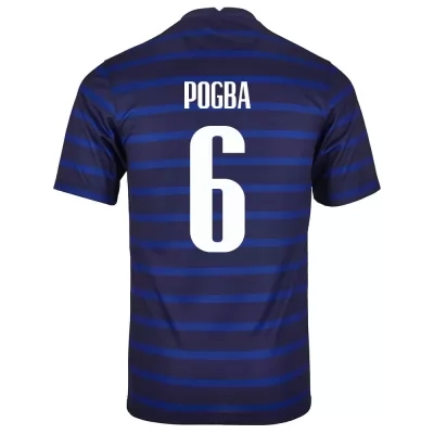 Femme Équipe de France de football Maillot Paul Pogba #6 Tenues Domicile Bleu Foncé 2021