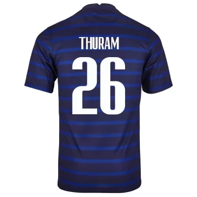 Femme Équipe de France de football Maillot Marcus Thuram #26 Tenues Domicile Bleu Foncé 2021