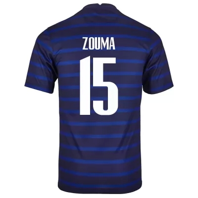 Homme Équipe de France de football Maillot Kurt Zouma #15 Tenues Domicile Bleu Foncé 2021