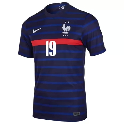 Femme Équipe De France De Football Maillot Karim Benzema #19 Tenues Domicile Bleu Foncé 2021