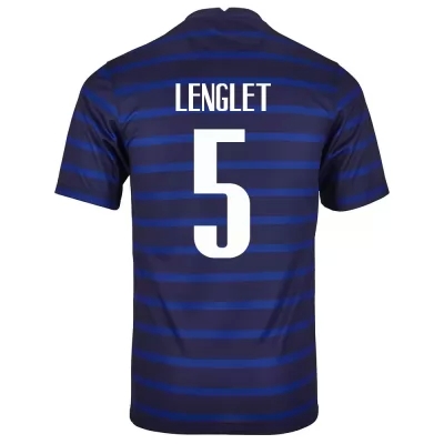 Enfant Équipe de France de football Maillot Clement Lenglet #5 Tenues Domicile Bleu Foncé 2021