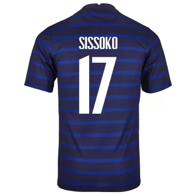 Enfant Équipe de France de football Maillot Moussa Sissoko #17 Tenues Domicile Bleu Foncé 2021