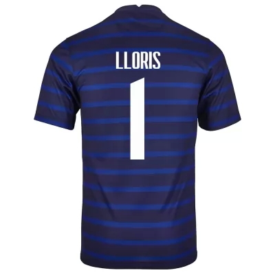 Enfant Équipe de France de football Maillot Hugo Lloris #1 Tenues Domicile Bleu Foncé 2021